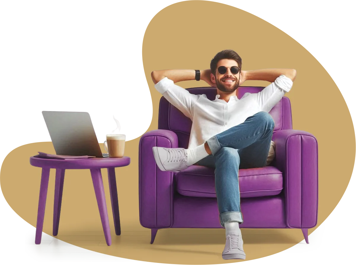 Happy Guy Enjoying His E-commerce Sucess